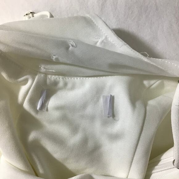 LULU'S SZ L Blessed Romance White Sleeveless Button Back Mermaid Maxi Dress B148 - Picture 9 of 10